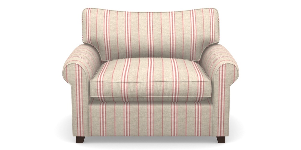Product photograph of Waverley Sofa Bed Snuggler Sofa Bed In Cloth 18 Stripes - Regimental - Cranberry from Sofas and Stuff Limited