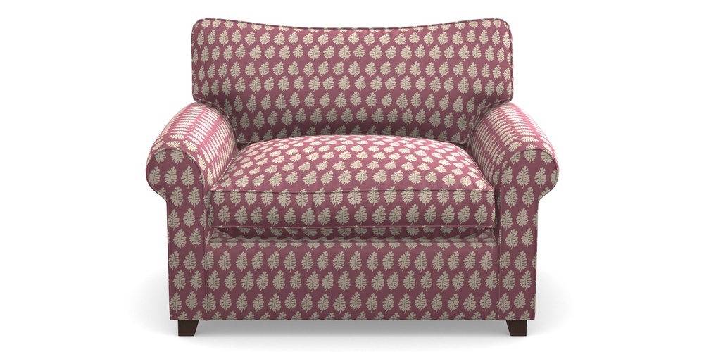 Product photograph of Waverley Sofa Bed Snuggler Sofa Bed In Cloth 21 - Oak Leaf - Cassis from Sofas and Stuff Limited