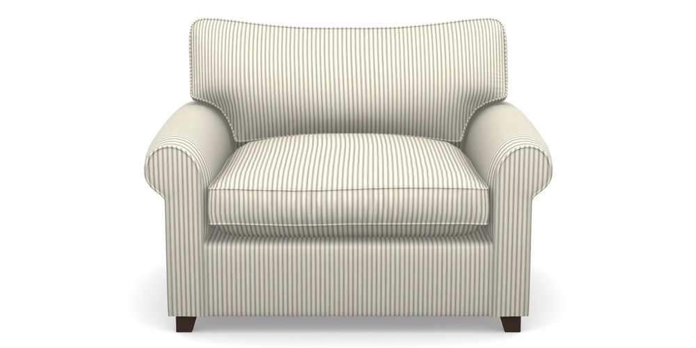 Product photograph of Waverley Sofa Bed Snuggler Sofa Bed In Cotton Stripe - Airforce from Sofas and Stuff Limited