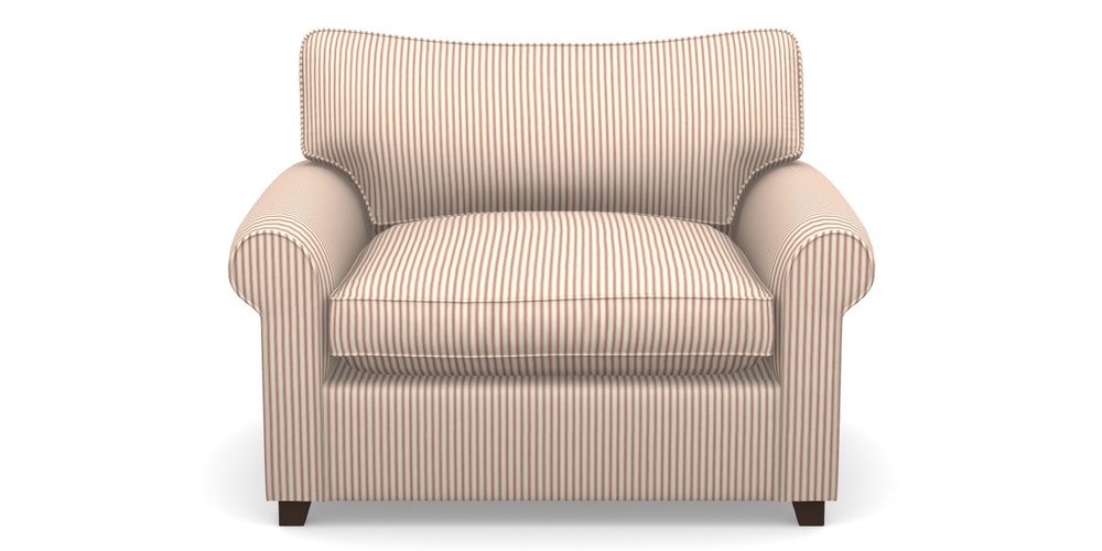 Product photograph of Waverley Sofa Bed Snuggler Sofa Bed In Cotton Stripe - Peony from Sofas and Stuff Limited
