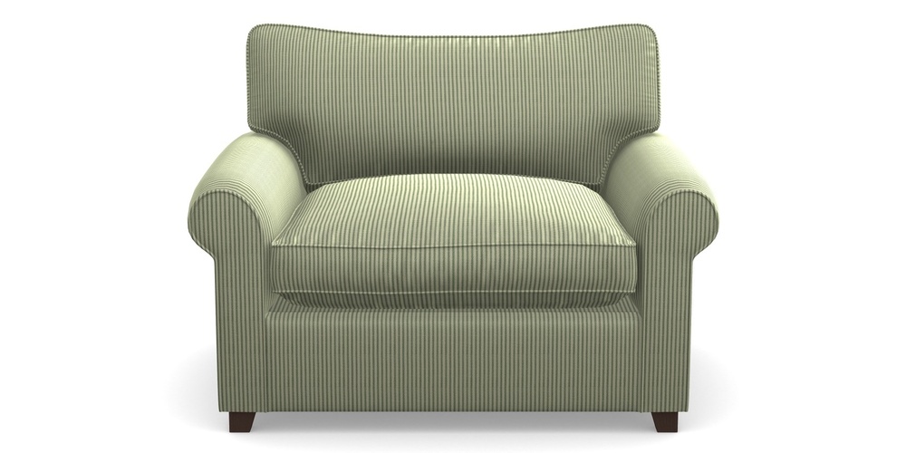 Product photograph of Waverley Sofa Bed Snuggler Sofa Bed In Cloth 21 - Simple Stripe - Forest from Sofas and Stuff Limited