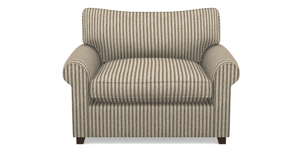 Product photograph of Waverley Sofa Bed Snuggler Sofa Bed In Cloth 22 - Pinstripe - Peat from Sofas and Stuff Limited