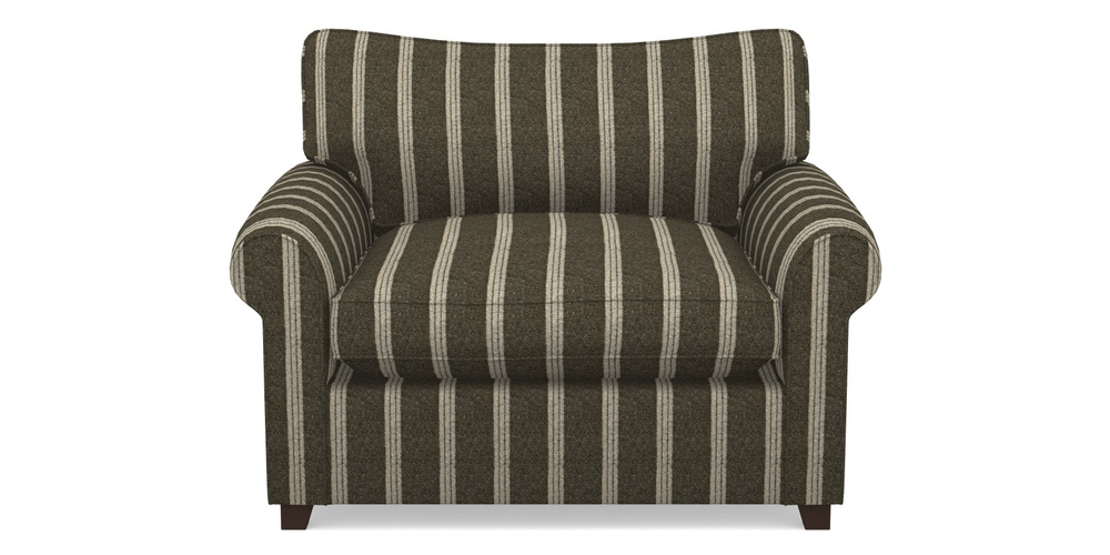 Product photograph of Waverley Sofa Bed Snuggler Sofa Bed In Cloth 20 - Design 2 - Olive Stripe from Sofas and Stuff Limited