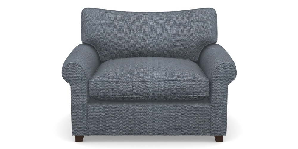 Product photograph of Waverley Sofa Bed Snuggler Sofa Bed In Dundee Herringbone - Denim from Sofas and Stuff Limited
