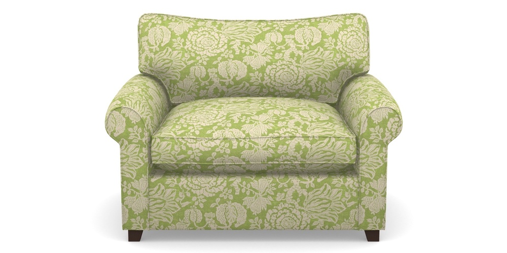 Product photograph of Waverley Sofa Bed Snuggler Sofa Bed In V A Brompton Collection - Flowering Kale - Lime from Sofas and Stuff Limited