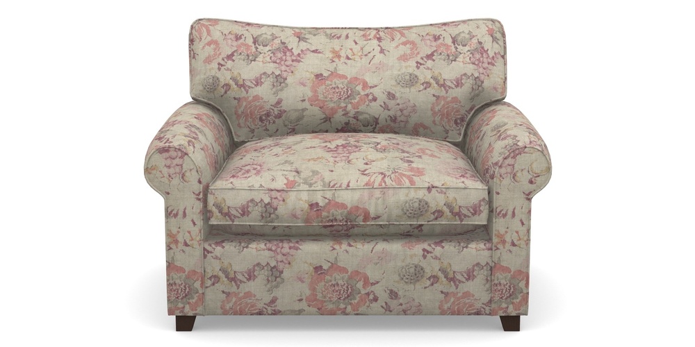 Product photograph of Waverley Sofa Bed Snuggler Sofa Bed In Floral Linen - Faith Antique Sangria from Sofas and Stuff Limited