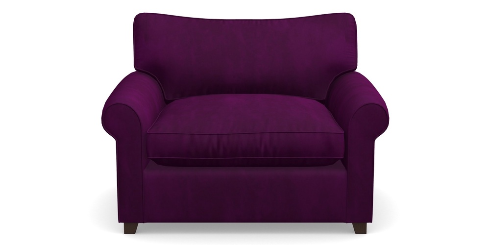 Product photograph of Waverley Sofa Bed Snuggler Sofa Bed In House Clever Velvet - Aubergine from Sofas and Stuff Limited
