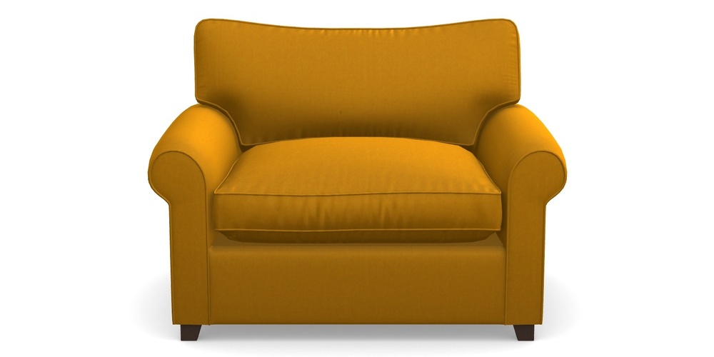 Product photograph of Waverley Sofa Bed Snuggler Sofa Bed In House Velvet - Saffron from Sofas and Stuff Limited