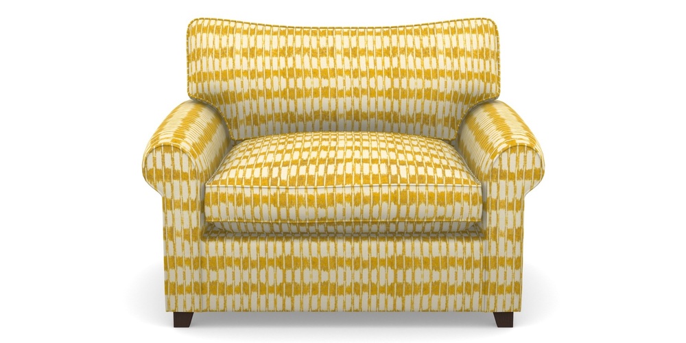 Product photograph of Waverley Sofa Bed Snuggler Sofa Bed In V A Brompton Collection - Ikat - Corn from Sofas and Stuff Limited