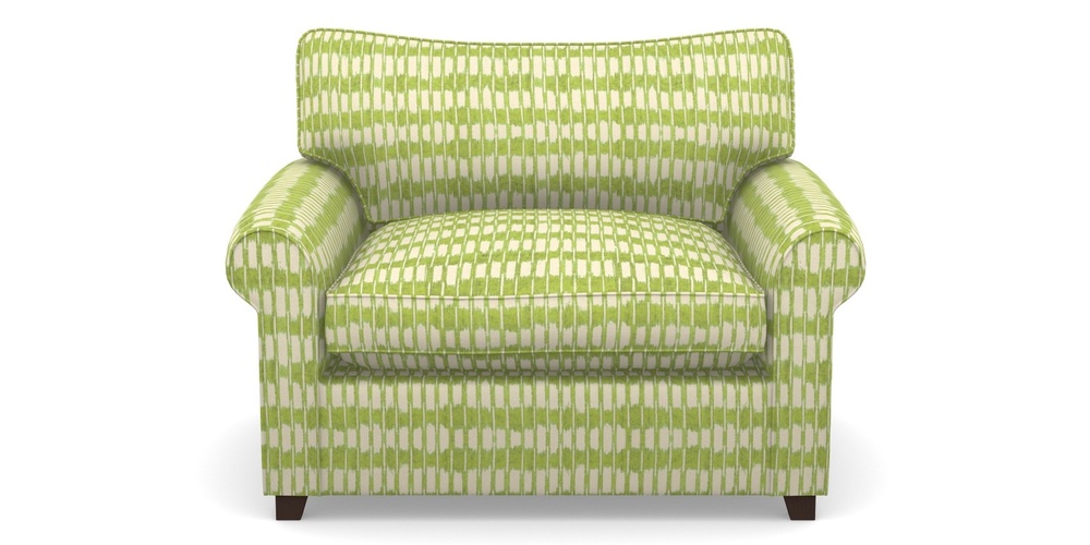 Product photograph of Waverley Sofa Bed Snuggler Sofa Bed In V A Brompton Collection - Ikat - Lime from Sofas and Stuff Limited