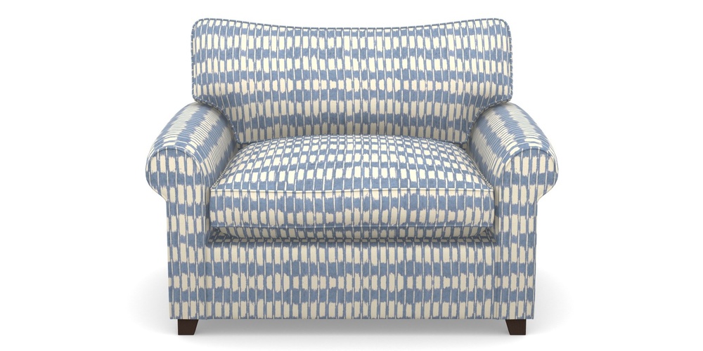 Product photograph of Waverley Sofa Bed Snuggler Sofa Bed In V A Brompton Collection - Ikat - Morning Blue from Sofas and Stuff Limited