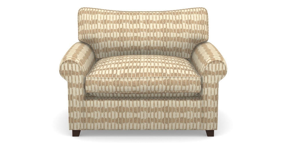 Product photograph of Waverley Sofa Bed Snuggler Sofa Bed In V A Brompton Collection - Ikat - Assam Tea from Sofas and Stuff Limited