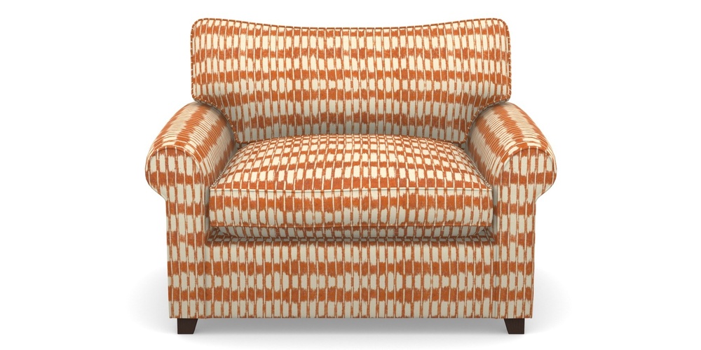 Product photograph of Waverley Sofa Bed Snuggler Sofa Bed In V A Brompton Collection - Ikat - Terracotta from Sofas and Stuff Limited
