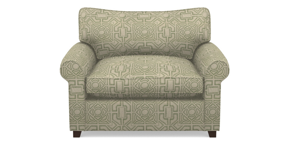 Product photograph of Waverley Sofa Bed Snuggler Sofa Bed In Rhs Collection - Large Knot Garden Linen - Green from Sofas and Stuff Limited