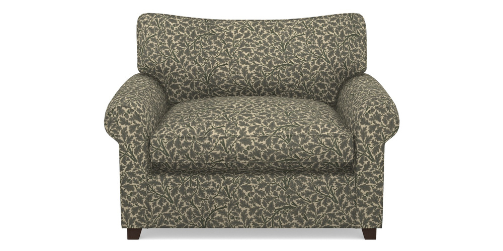 Product photograph of Waverley Sofa Bed Snuggler Sofa Bed In V A Drawn From Nature Collection - Oak Tree - Dark Green from Sofas and Stuff Limited