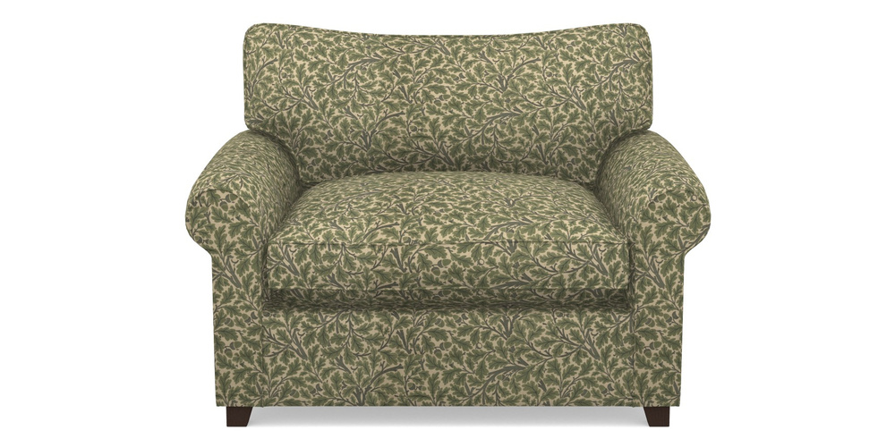 Product photograph of Waverley Sofa Bed Snuggler Sofa Bed In V A Drawn From Nature Collection - Oak Tree - Light Green from Sofas and Stuff Limited