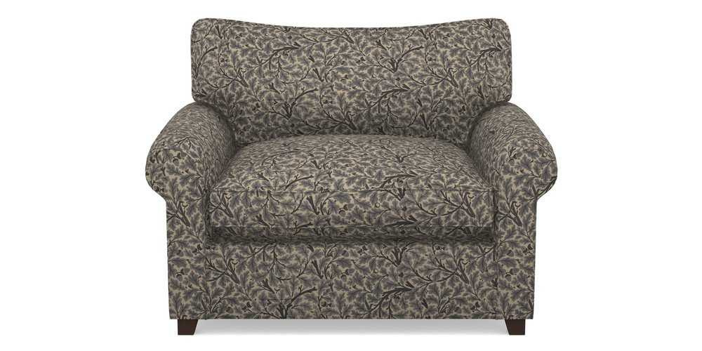 Product photograph of Waverley Sofa Bed Snuggler Sofa Bed In V A Drawn From Nature Collection - Oak Tree - Navy from Sofas and Stuff Limited