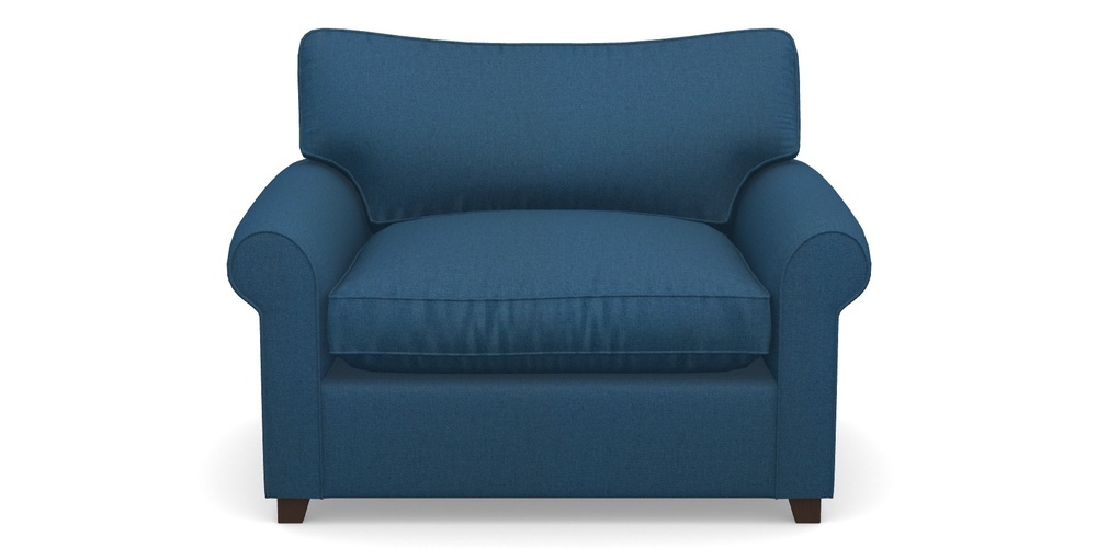 Product photograph of Waverley Sofa Bed Snuggler Sofa Bed In Plain Linen Cotton - Royal Blue from Sofas and Stuff Limited