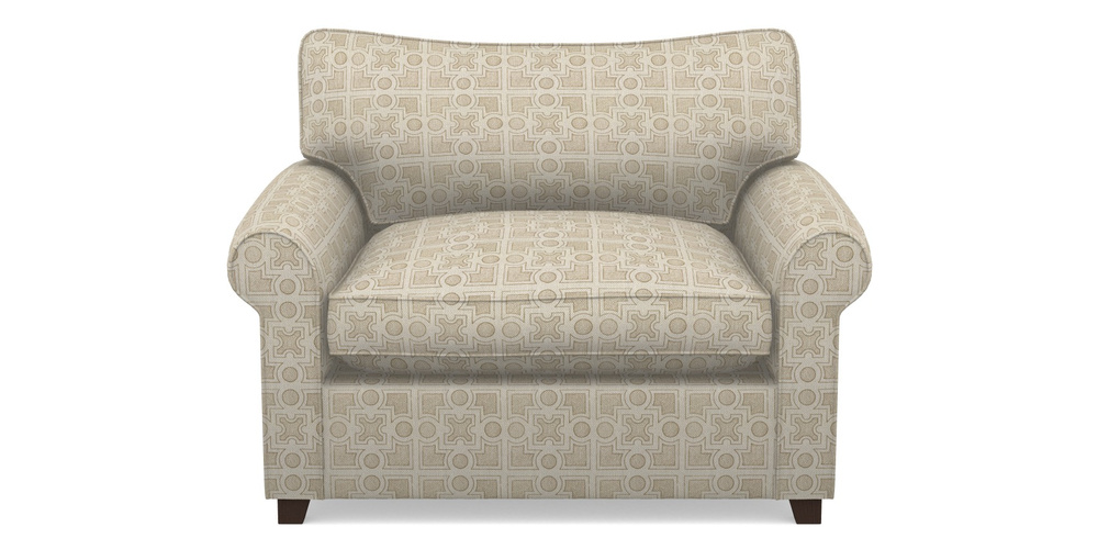 Product photograph of Waverley Sofa Bed Snuggler Sofa Bed In Rhs Collection - Small Knot Garden Cotton Weave - Gold from Sofas and Stuff Limited