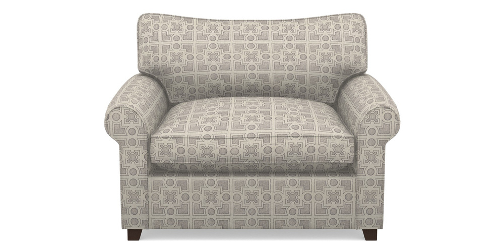 Product photograph of Waverley Sofa Bed Snuggler Sofa Bed In Rhs Collection - Small Knot Garden Cotton Weave - Grey from Sofas and Stuff Limited