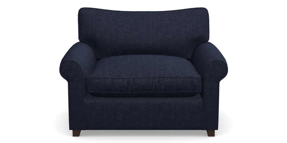 Product photograph of Waverley Sofa Bed Snuggler Sofa Bed In Super Soft Velvet - Navy from Sofas and Stuff Limited