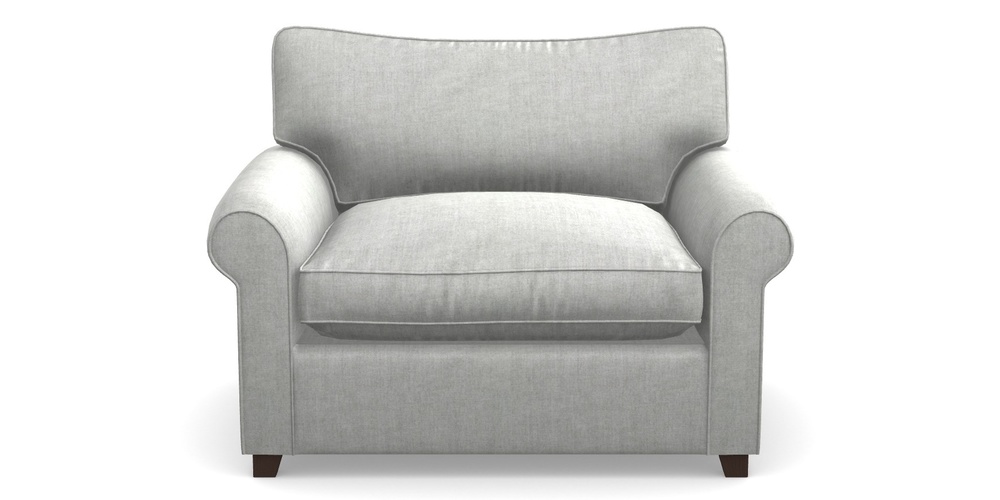 Product photograph of Waverley Sofa Bed Snuggler Sofa Bed In Super Soft Velvet - Silver from Sofas and Stuff Limited
