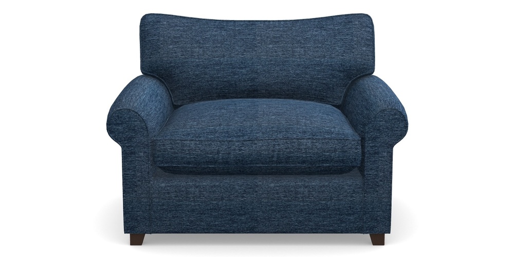 Product photograph of Waverley Sofa Bed Snuggler Sofa Bed In Textured Velvet - Denim from Sofas and Stuff Limited