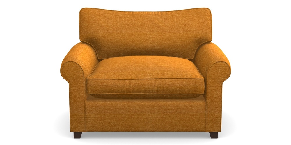 Product photograph of Waverley Sofa Bed Snuggler Sofa Bed In Textured Velvet - Turmeric from Sofas and Stuff Limited
