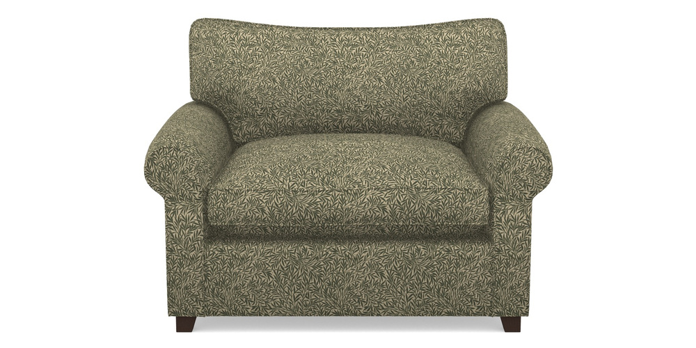 Product photograph of Waverley Sofa Bed Snuggler Sofa Bed In V A Drawn From Nature Collection - Willow - Dark Green from Sofas and Stuff Limited