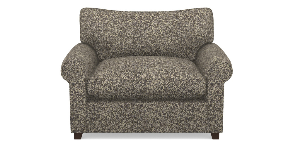 Product photograph of Waverley Sofa Bed Snuggler Sofa Bed In V A Drawn From Nature Collection - Willow - Navy from Sofas and Stuff Limited